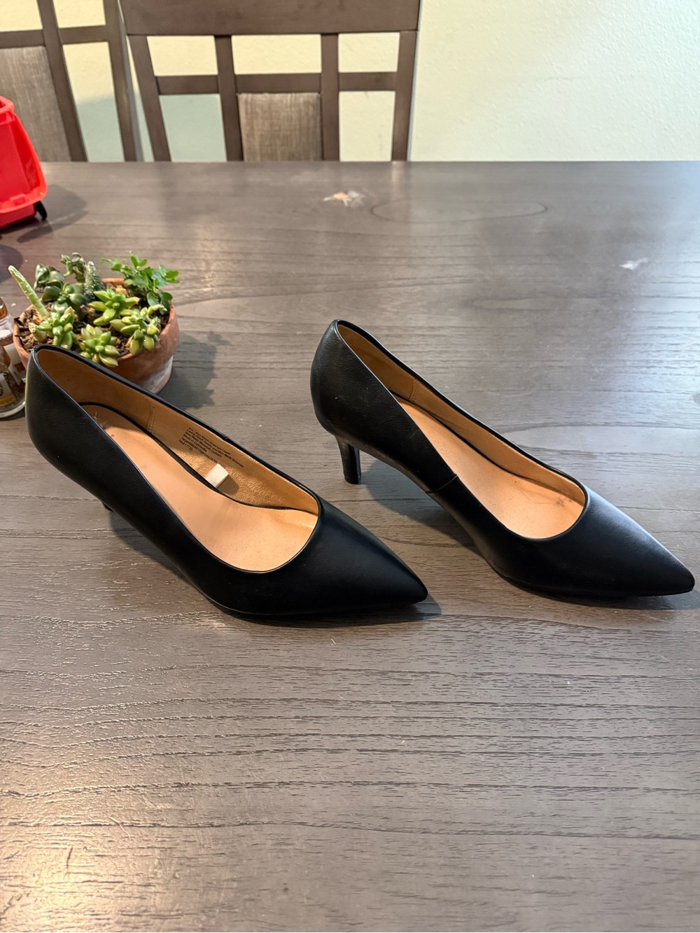 A New Day Black Pointed Toe Kitten Heels – Memory Foam Pumps Size 8 - Picture 3 of 6